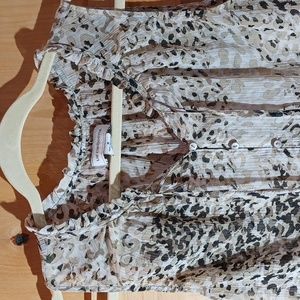 Liz Claiborne Sheer Animal Print Sleeveless Blouse